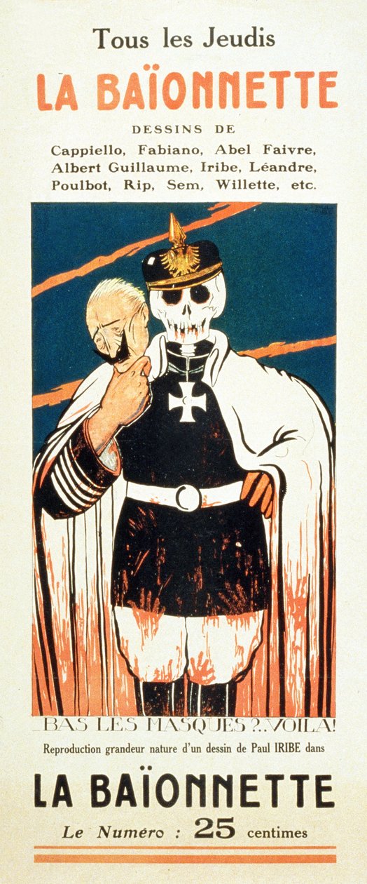 刺刀的广告，c.1914 作者 保罗·伊里贝（Paul Iribe）