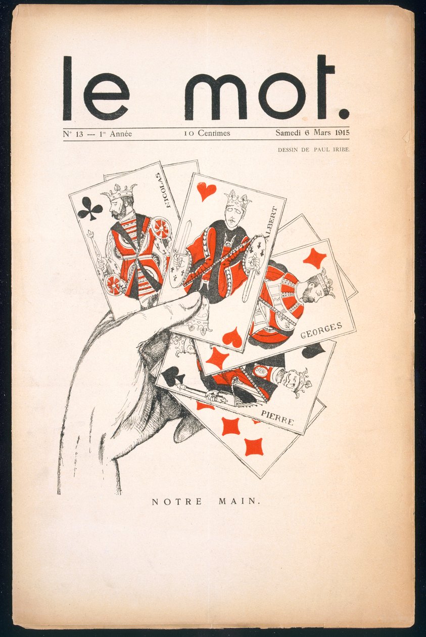 1915年3月6日&39;Le Mot&39;的封面 作者 保罗·伊里贝（Paul Iribe）