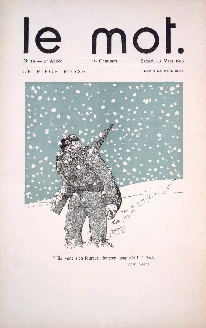 1915年3月“Le Mot”杂志的封面 作者 保罗·伊里贝（Paul Iribe）