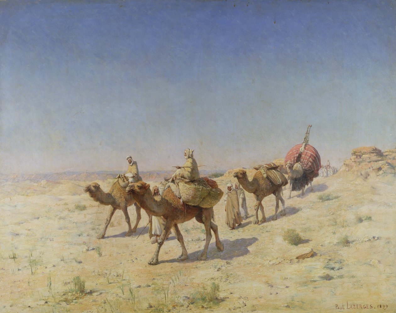 骆驼火车，1899年（面板） 作者 保罗·约翰·巴蒂斯特·拉泽斯
