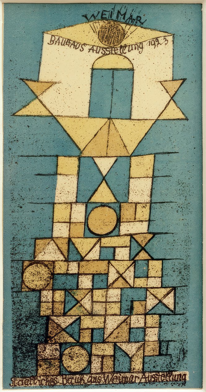P.Klee，魏玛，包豪斯Exh。 1923年-彩色石版画 作者 保罗·克莱