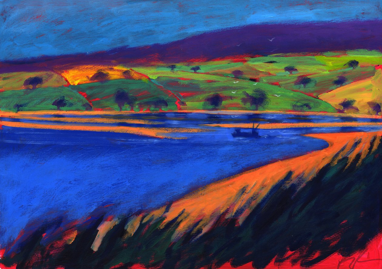 河口，2007年（丙烯酸船上） 作者 保罗·鲍伊斯