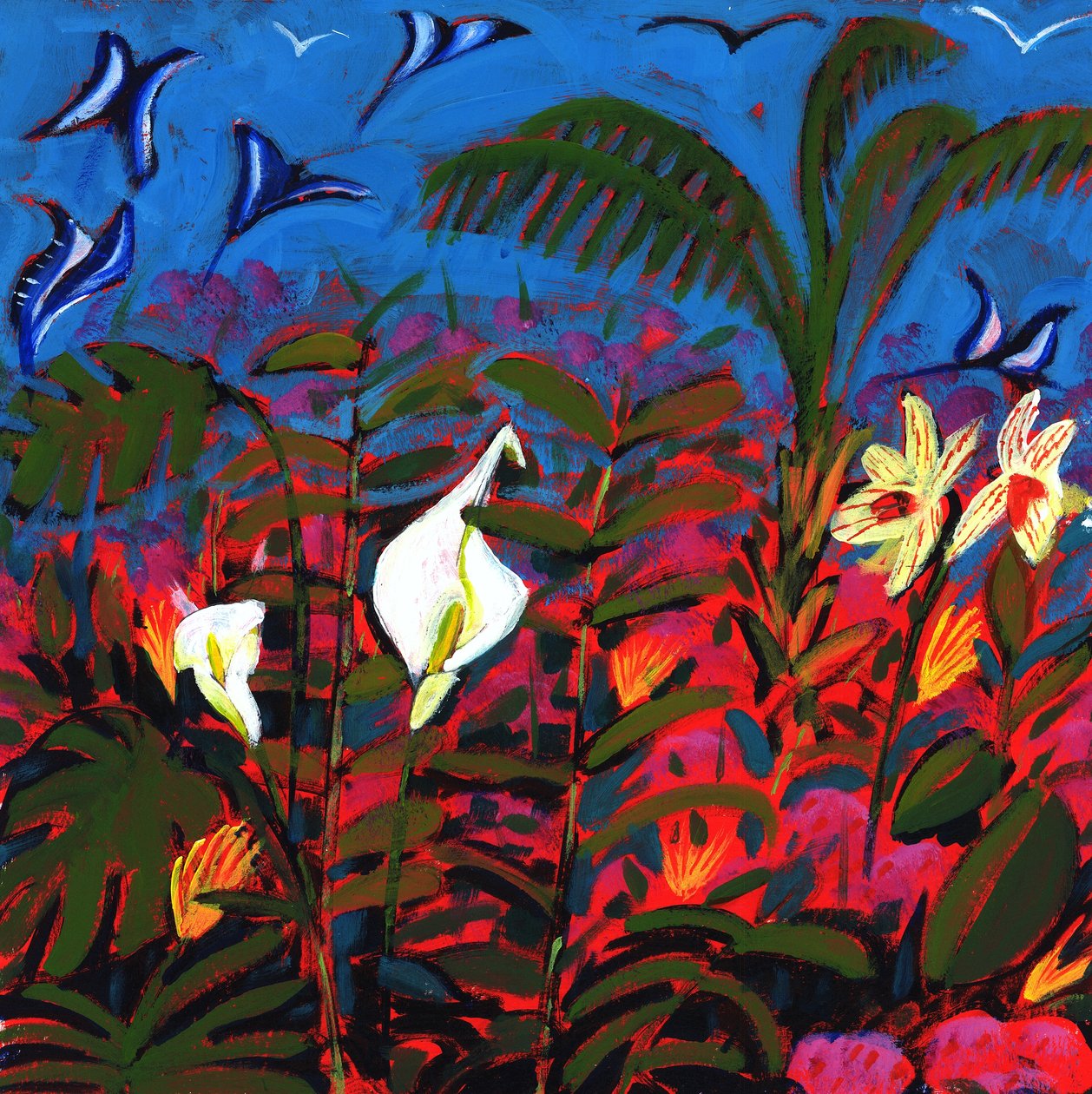 异国情调的花园，2008年（丙烯酸船上） 作者 保罗·鲍伊斯