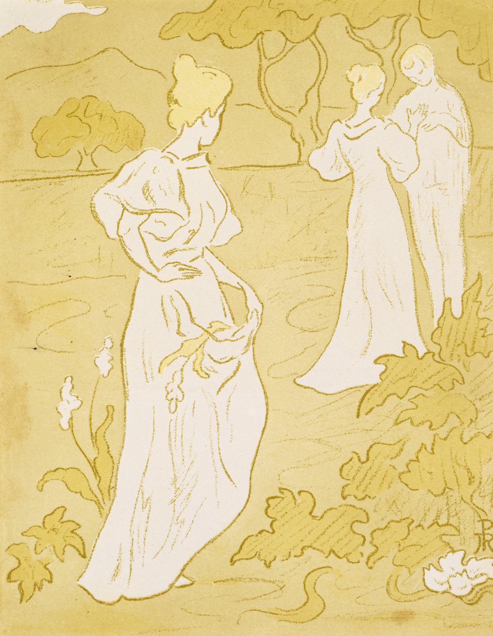 Tristesse（悲伤），1896年（彩色石版画） 作者 保罗·埃利·兰森
