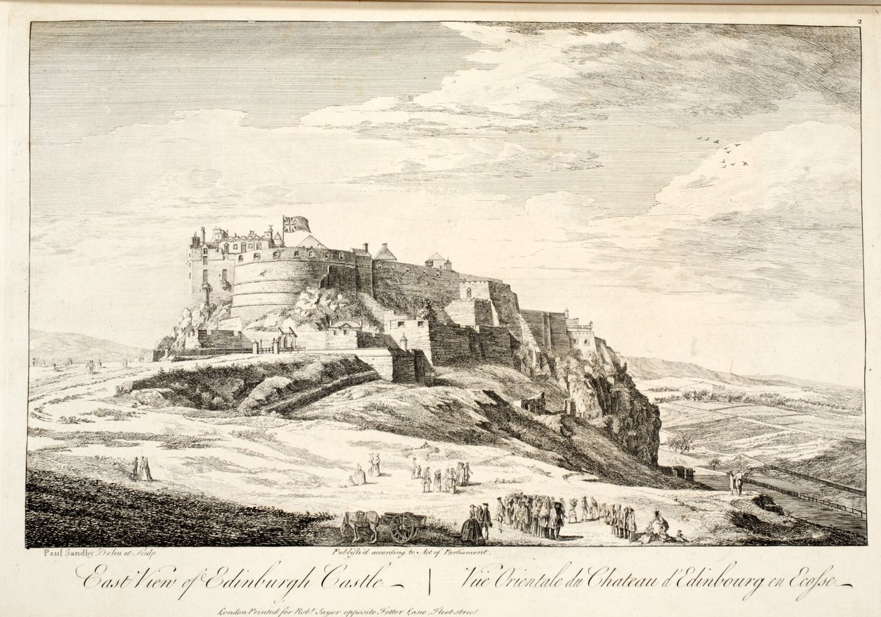 爱丁堡城堡东视图，&39;苏格兰爱丁堡城堡东视图&39;，c.1780 作者 保罗·桑德比