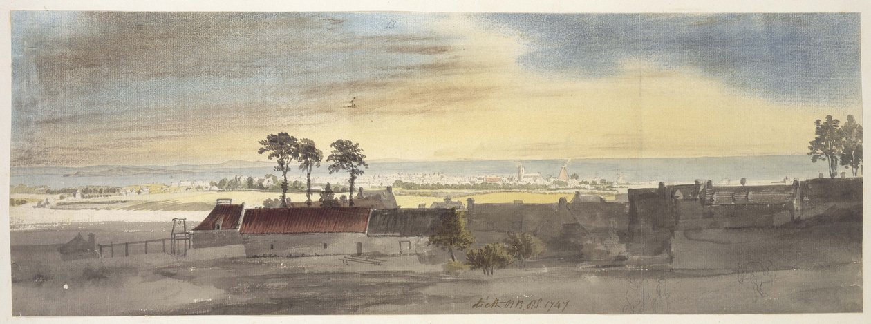 利斯，1747年（水彩和一些彩色粉笔在石墨上的指示） 作者 保罗·桑德比