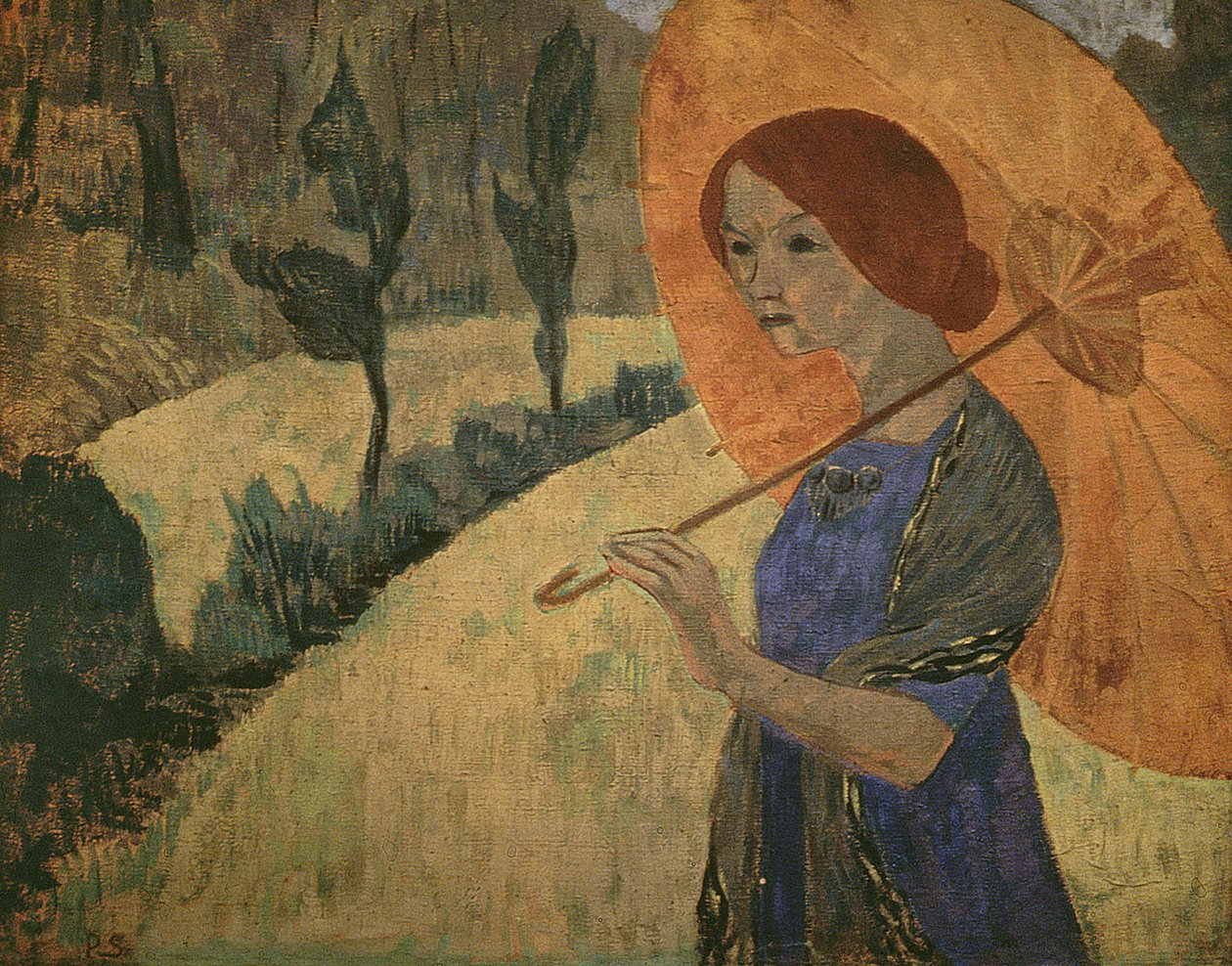 1912年，Serusier夫人带着遮阳伞 作者 保罗·塞鲁西耶