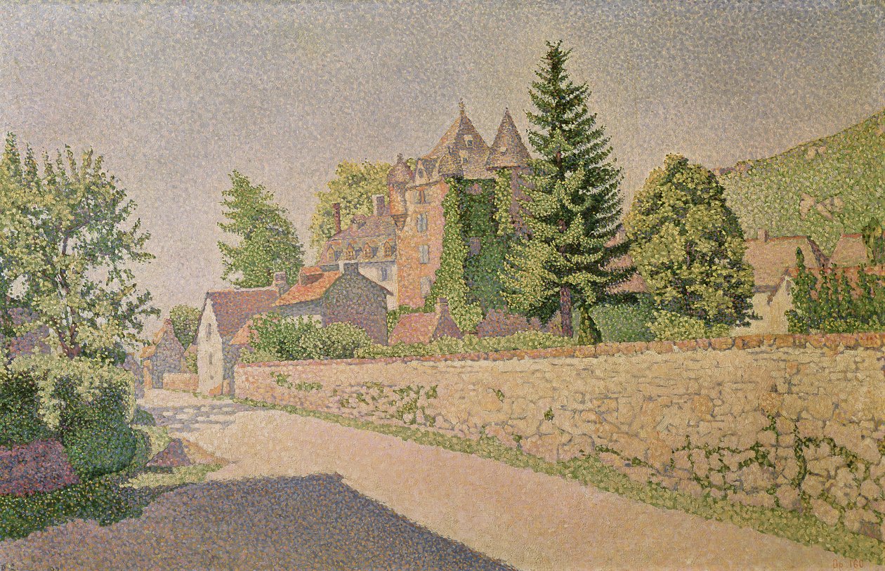 Comblat城堡，c.1887 作者 保罗·西尼亚克