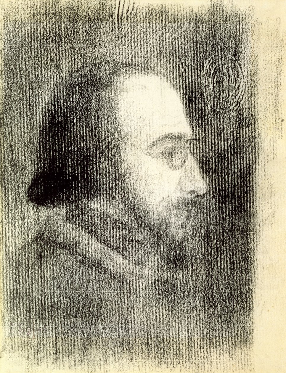Erik Satie（1866-1925）c.1886（纸上蜡笔） 作者 保罗·西尼亚克