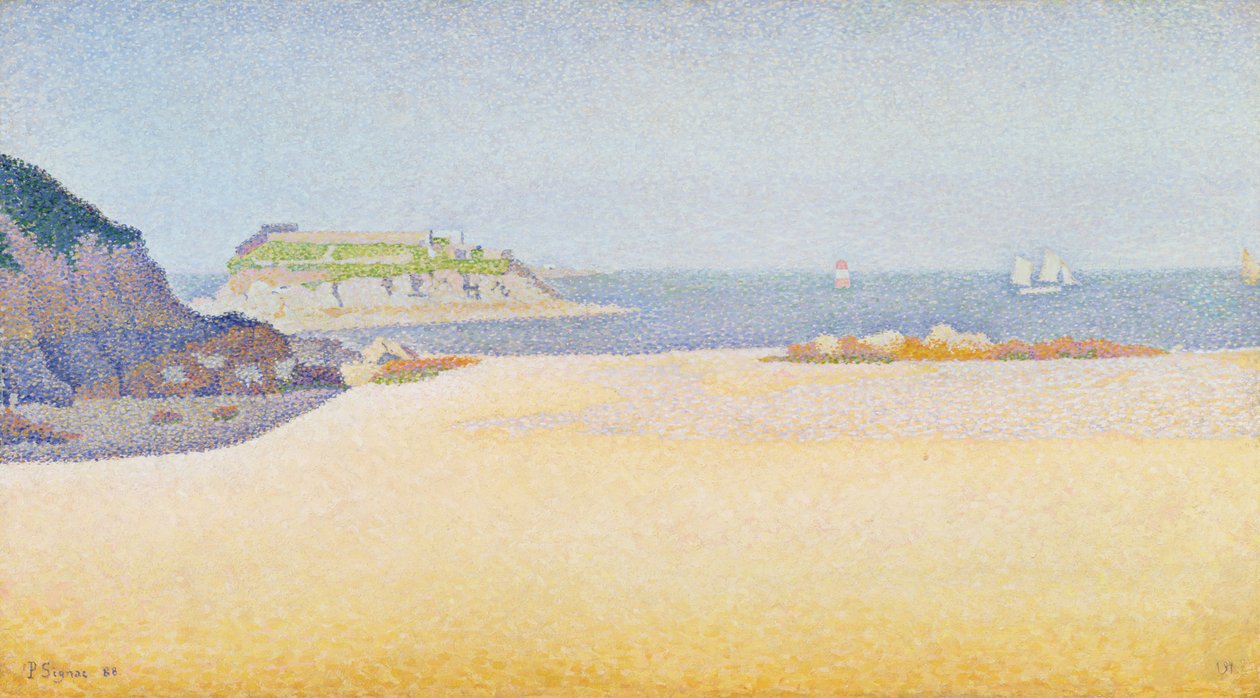 伯爵夫人岛，Pontrieux，1888年 作者 保罗·西尼亚克