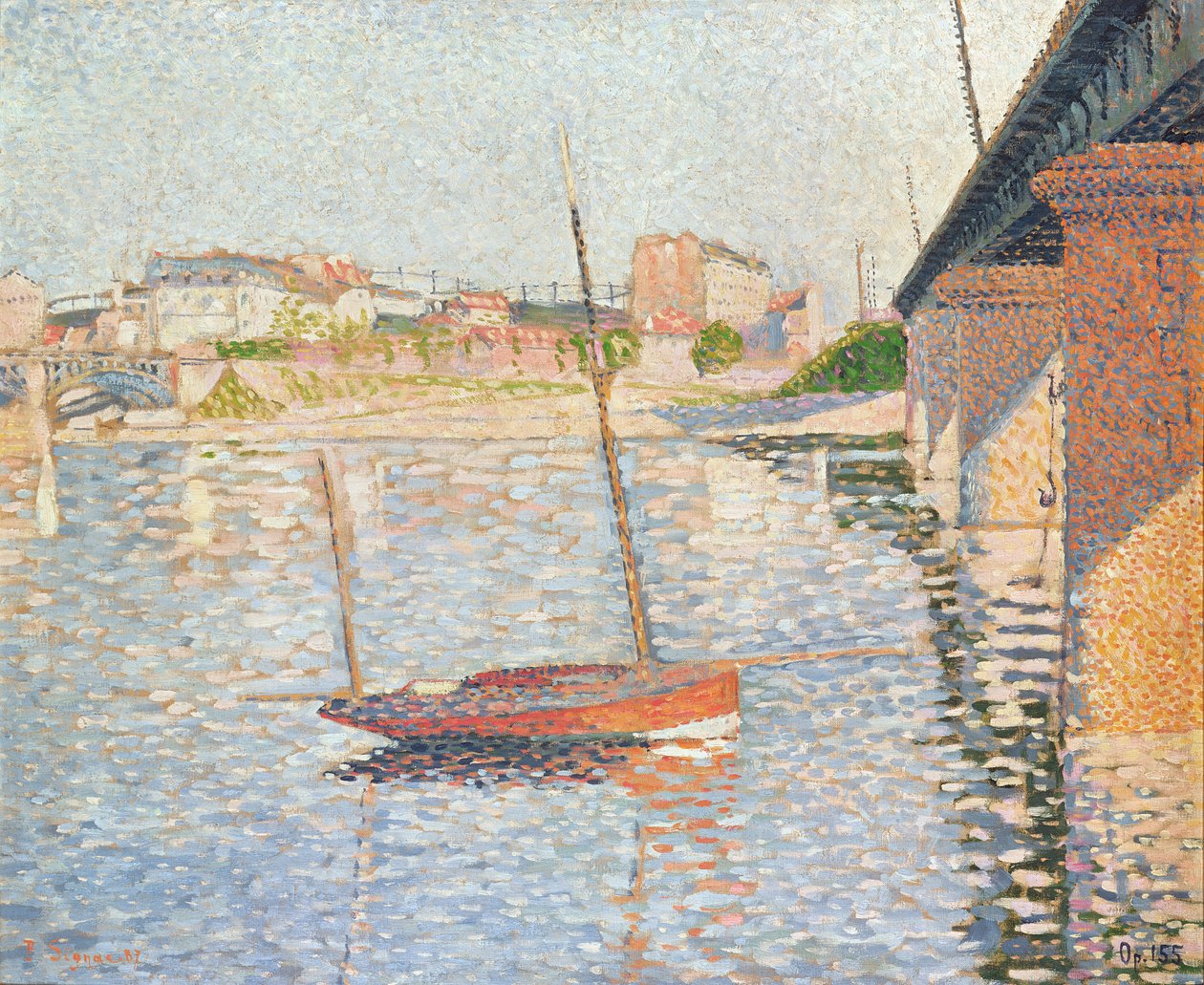 The Clipper，Asnieres，1887 作者 保罗·西尼亚克