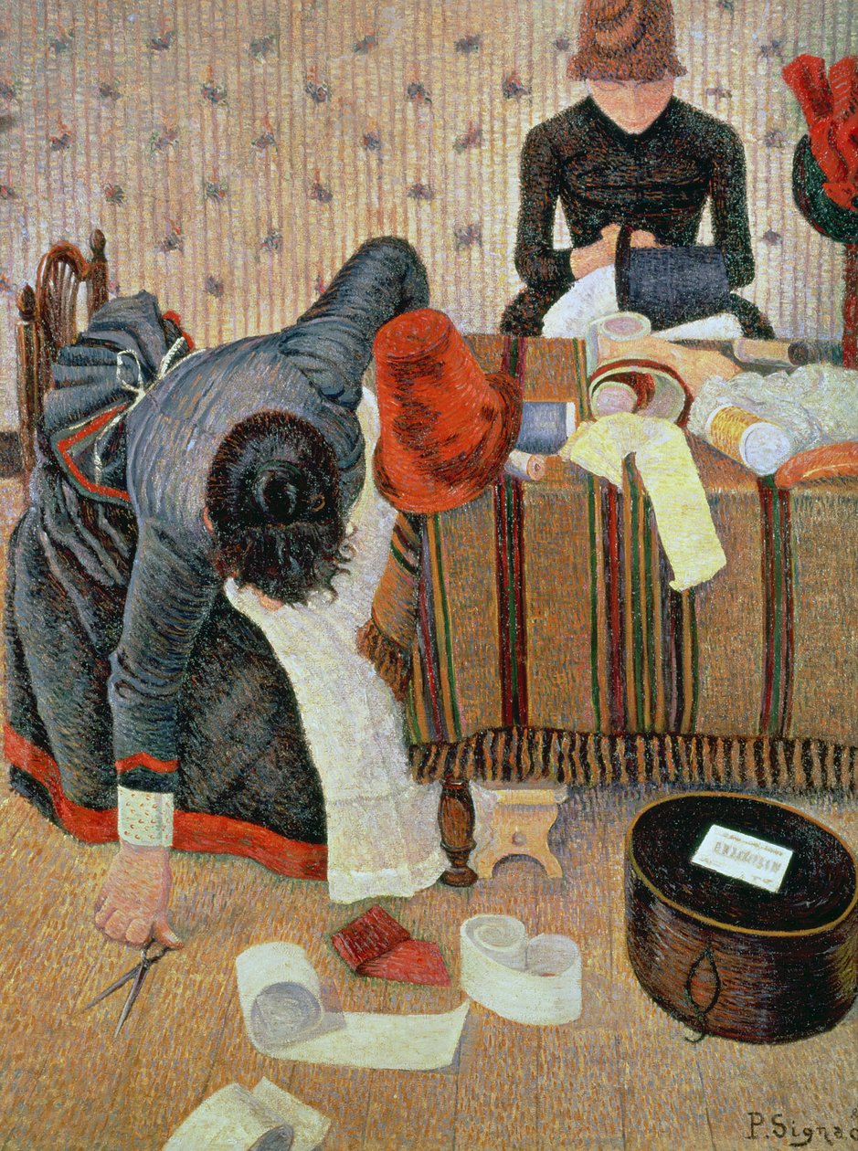 The Milliner，1885 作者 保罗·西尼亚克