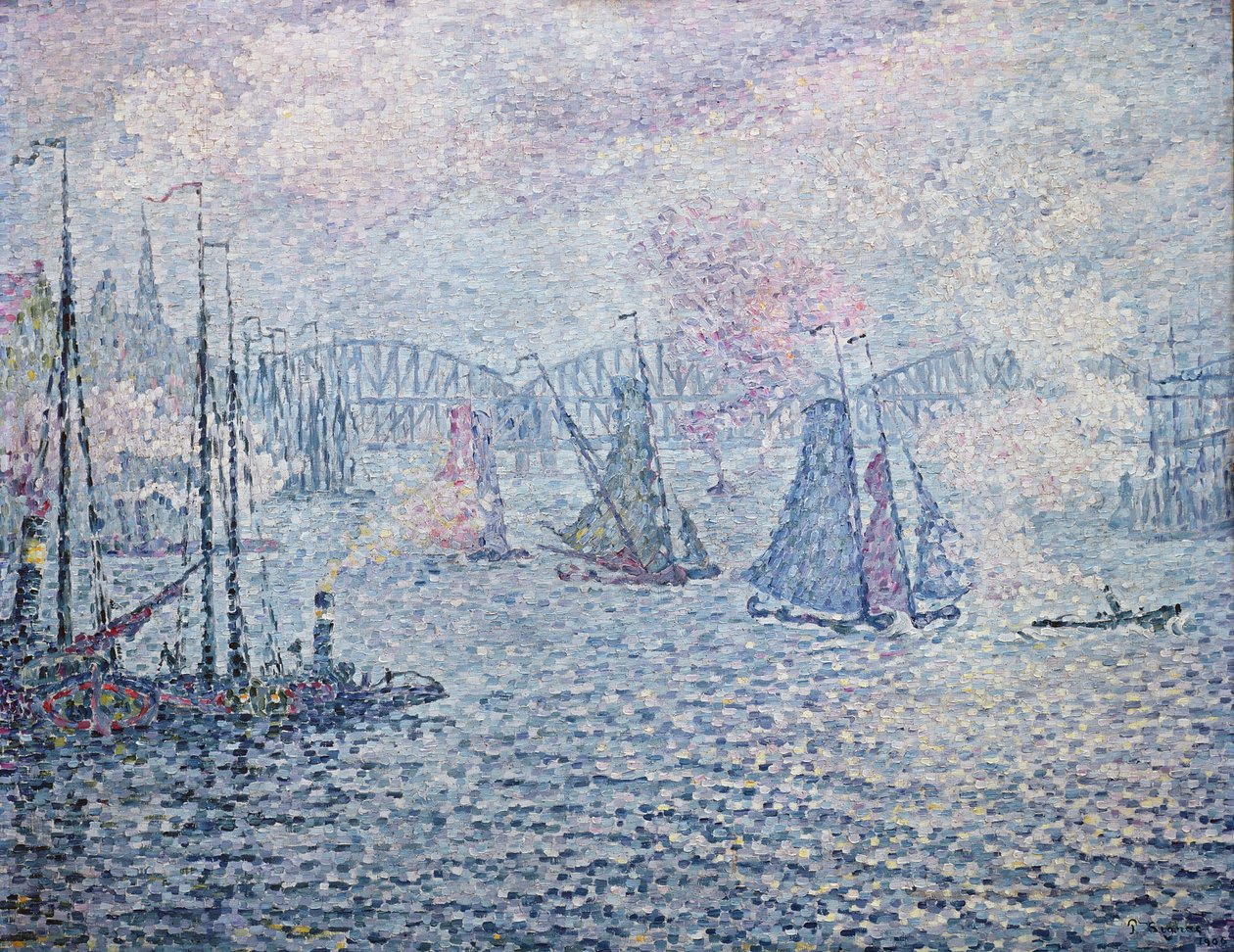 鹿特丹港，或1906年的烟雾 作者 保罗·西尼亚克