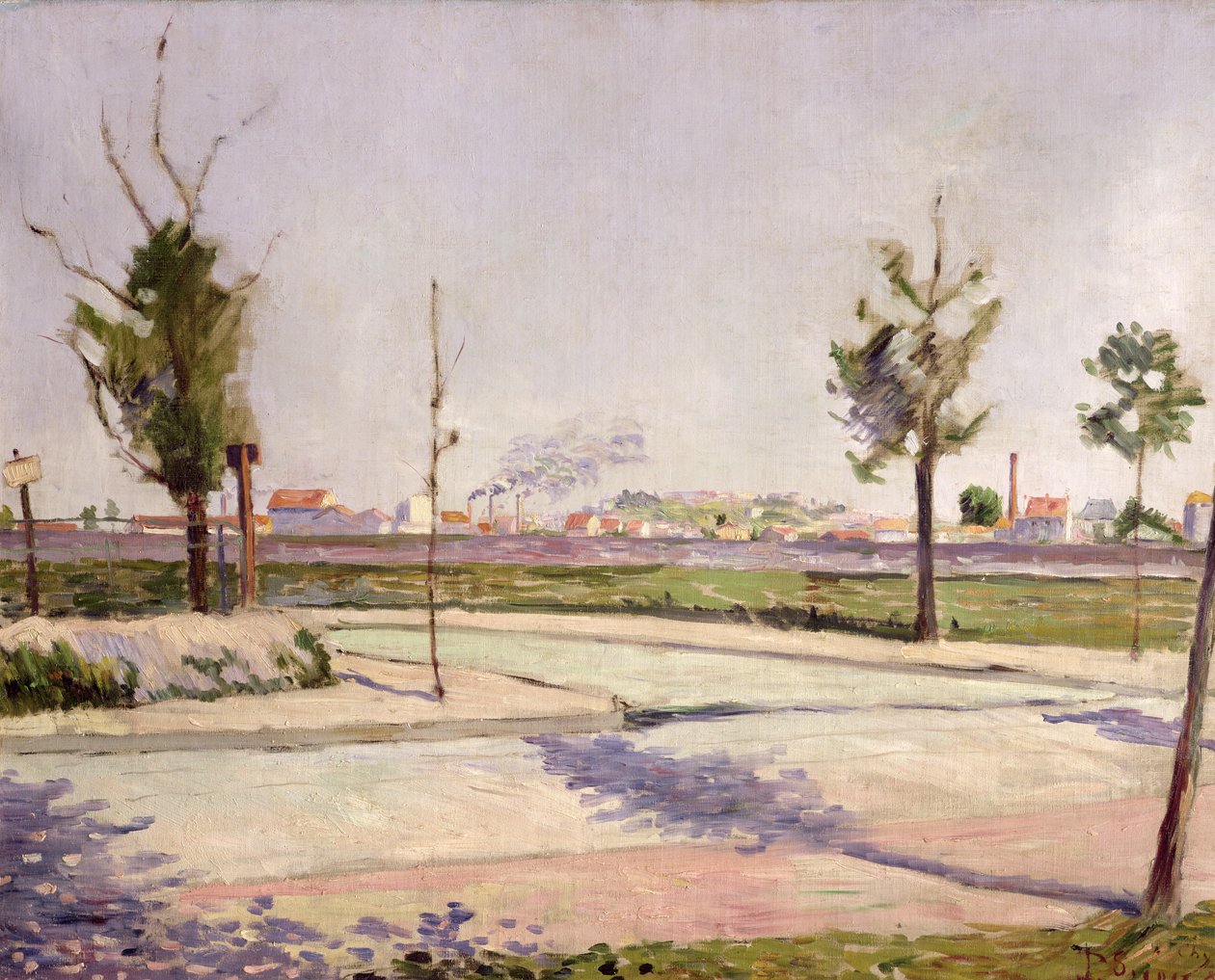 通往Gennevilliers之路，1883年 作者 保罗·西尼亚克