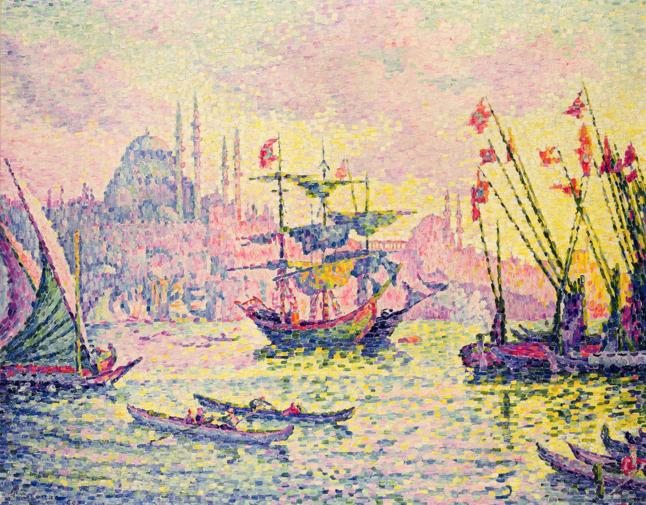 查看君士坦丁堡，1907年 作者 保罗·西尼亚克