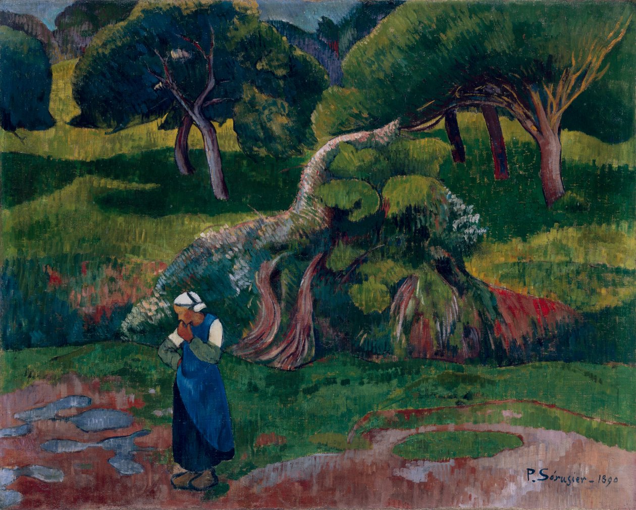 景观在Le Pouldu，1890年 作者 保罗·塞鲁西耶