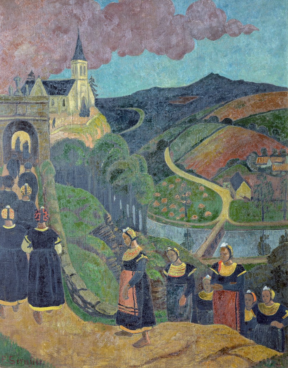 在Chateauneuf-du-Faou的庇护我们的盖茨夫人，c.1894 作者 保罗·塞鲁西耶