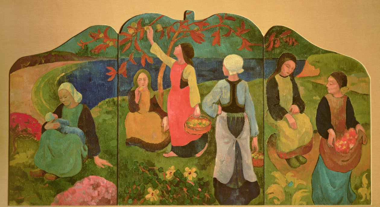 Pont Aven Triptych，1892-93（董事会） 作者 保罗·塞鲁西耶