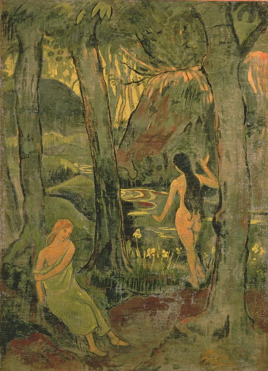 年轻女性沐浴，1892年 作者 保罗·塞鲁西耶