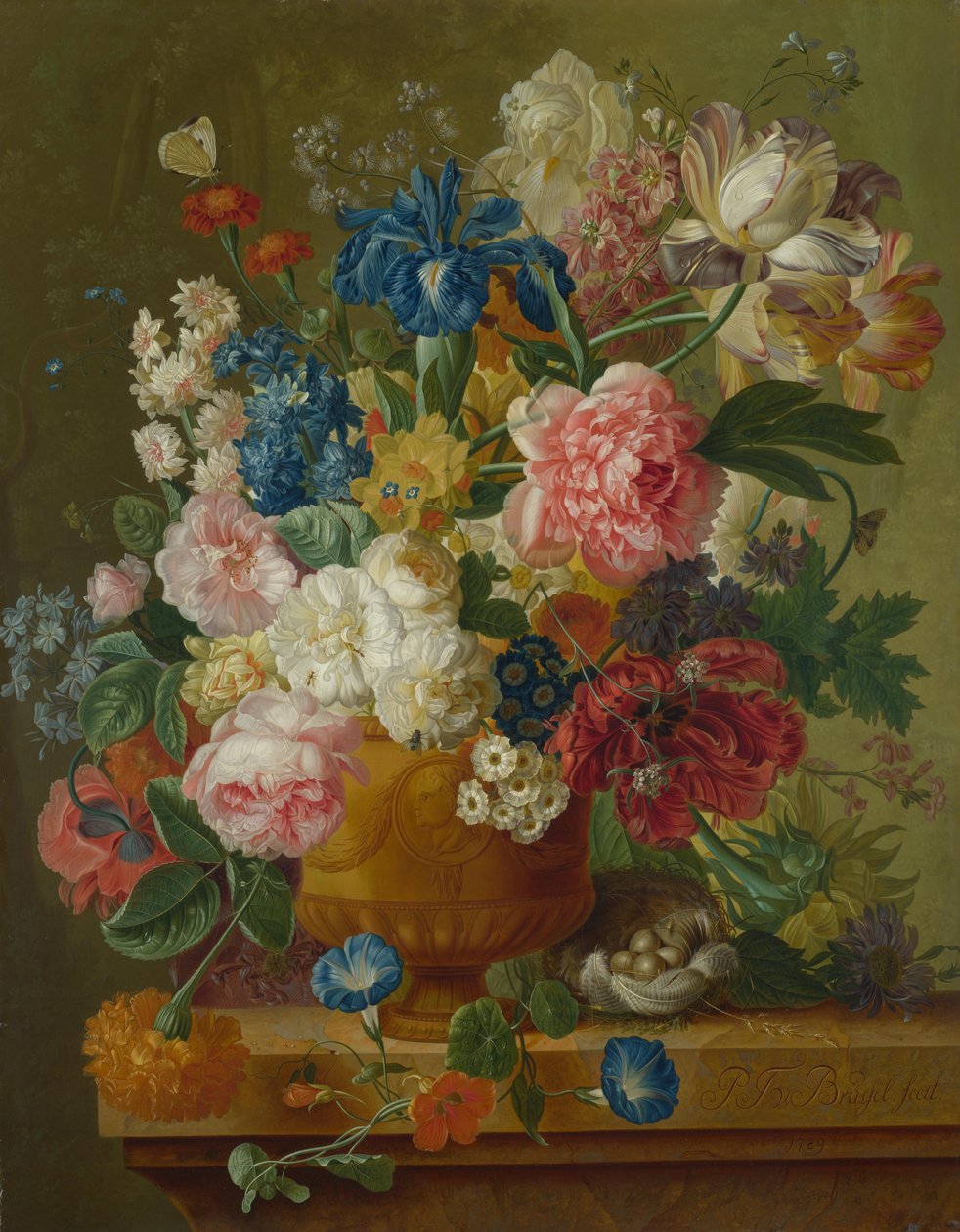 鲜花盛开，1789年 作者 保罗·西奥多·范·布鲁塞尔