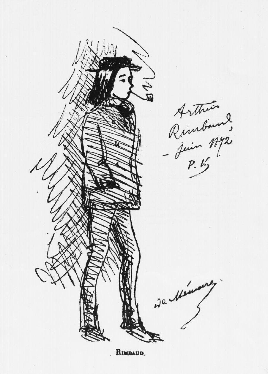 Arthur Rimbaud（1854-91），1872年6月 作者 保罗·韦兰（Paul Verlaine）