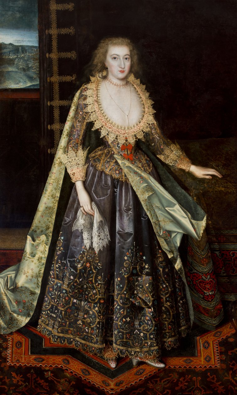 夫人叫玛格丽特斯图尔特，诺丁汉伯爵夫人，1620年 作者 保罗·范attr.to Somer