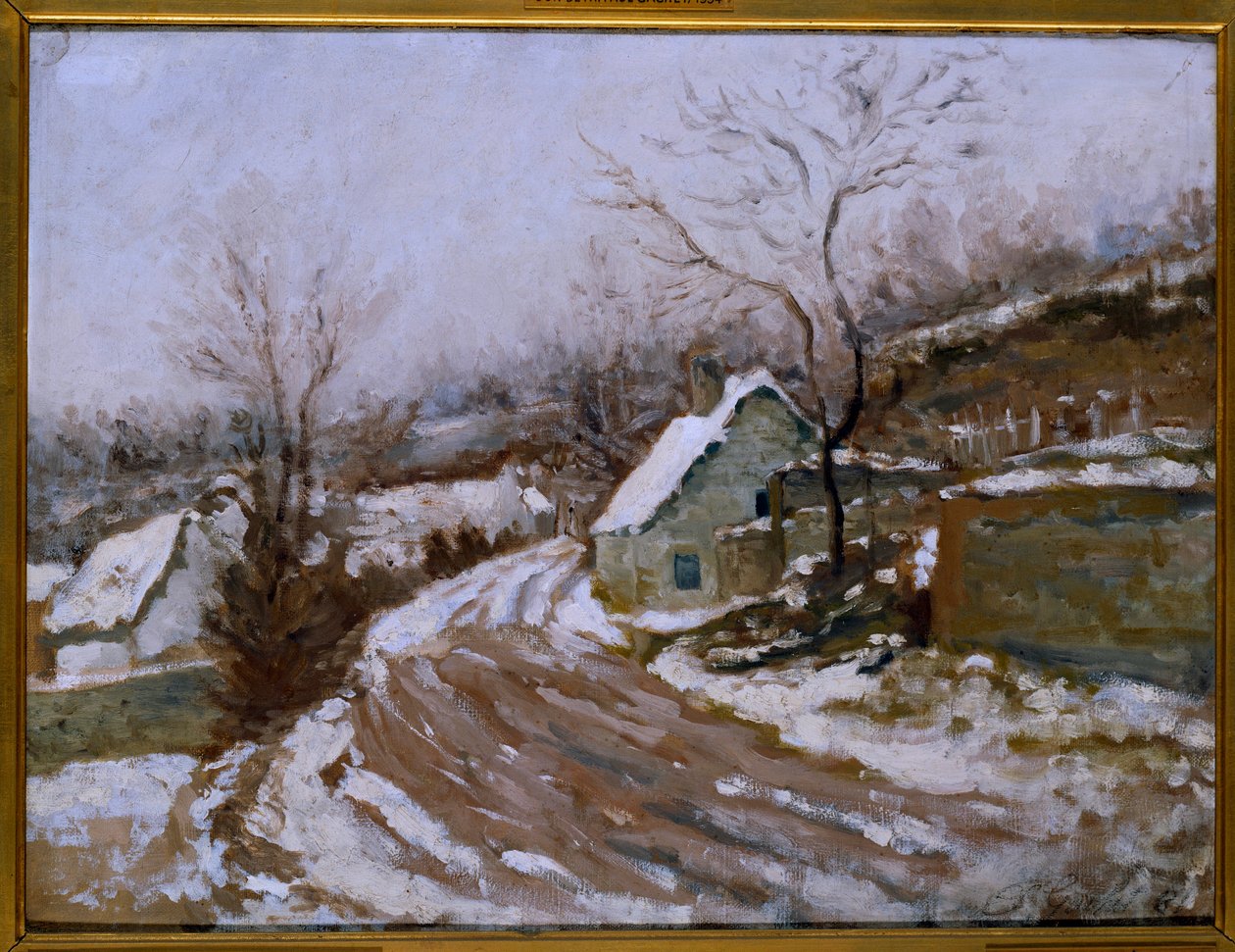瓦兹河畔奥维尔 (Auvers sur Oise) 的旧路 Paul Van Ryssel (1826-1909) 1881 年作画。 0.4x0.54 m 巴黎，奥赛博物馆 作者 保罗·加歇