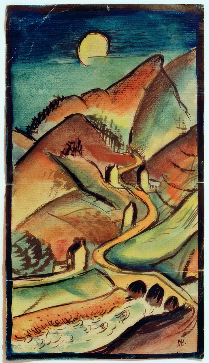 夜山风景 作者 保罗·阿道夫·西豪斯