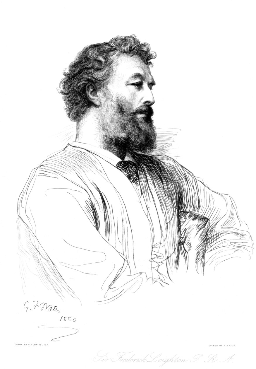 英国艺术家Frederic Leighton爵士，c1880-1882年。 作者 保罗·阿道夫·拉贡