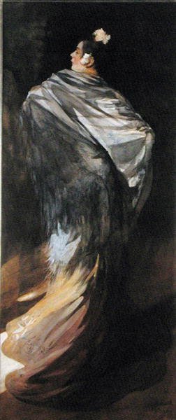 西班牙美女》，约1900年（纸上水彩）。 作者 保罗·阿尔伯特 (attr. To) Besnard