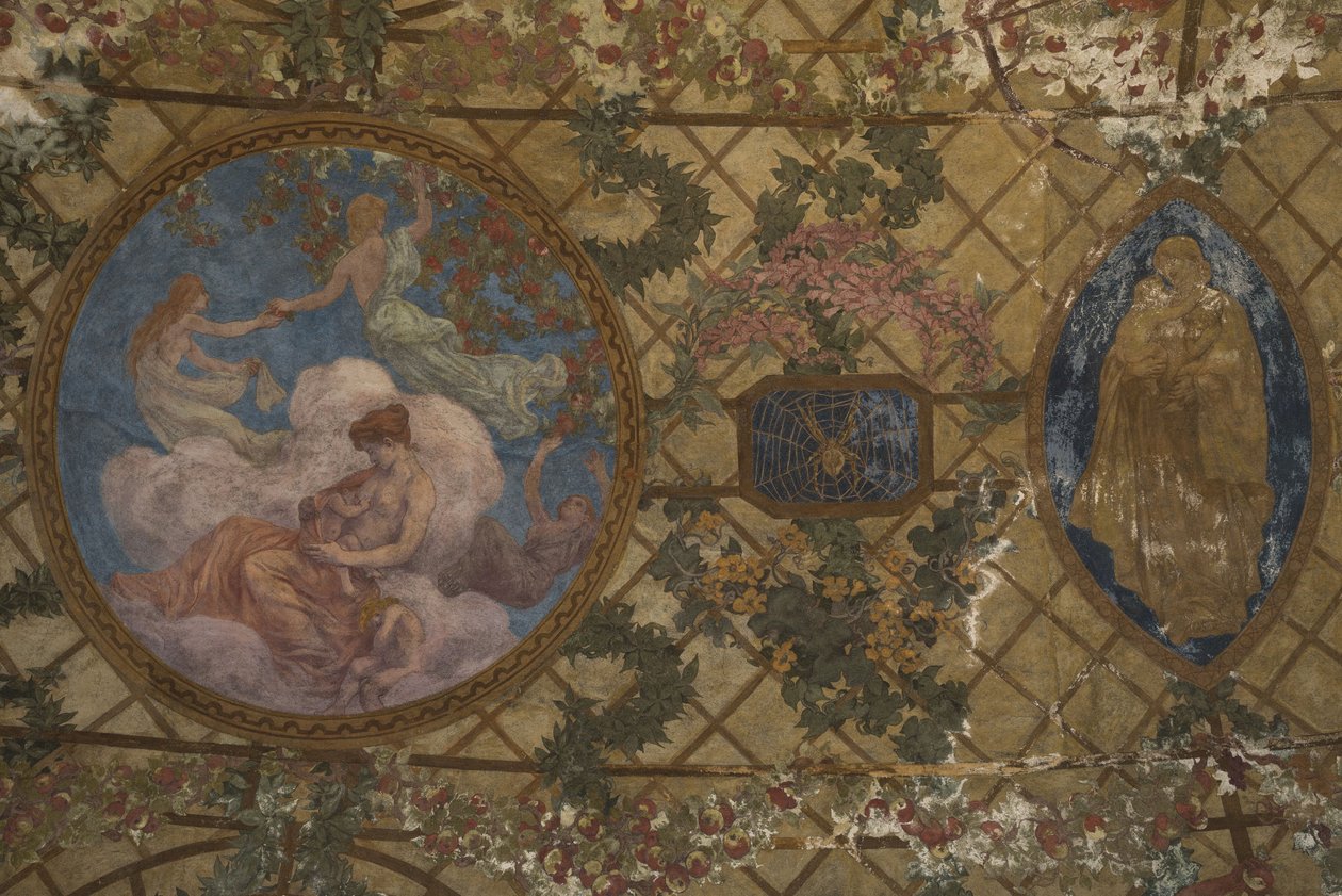 昼夜时间：1909 年至 1910 年间的 La Maternité（建筑装饰） 作者 保罗·艾伯特·鲍杜安