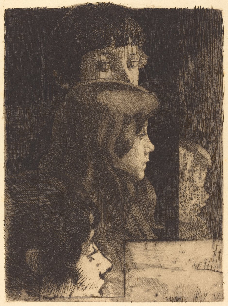 一个家庭 Une famille, 1890. 作者 保罗·阿尔伯特·贝斯纳德