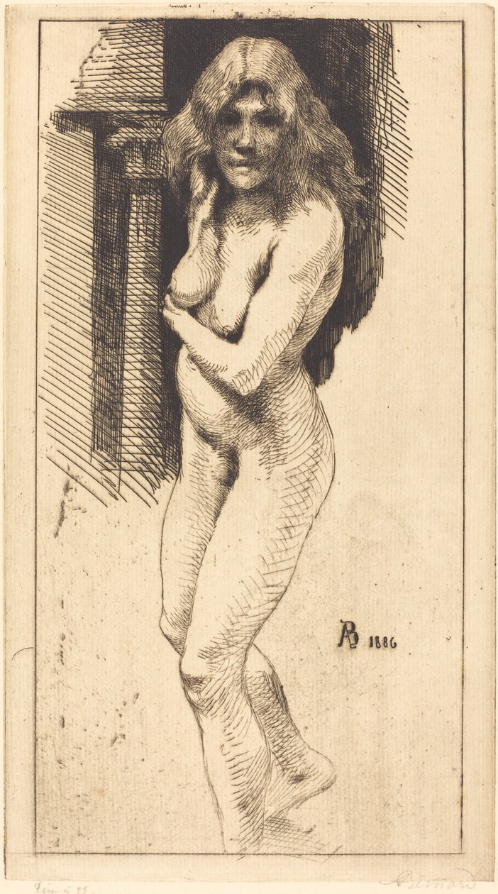 裸体站立的卡门 Carmen nue debout, 1886年。 作者 保罗·阿尔伯特·贝斯纳德