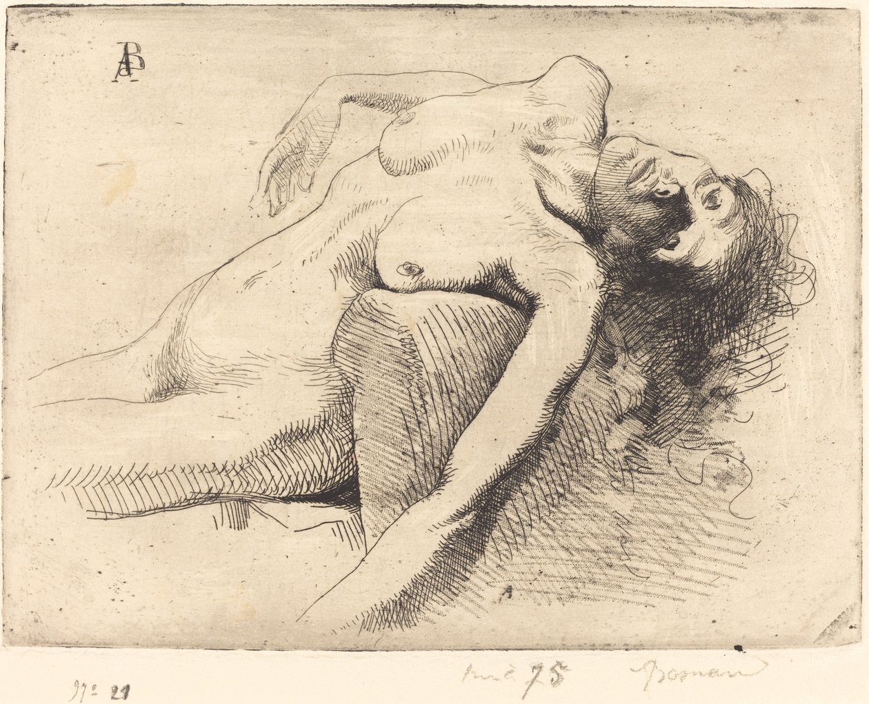 垂死的女人La Mourante, 1885年。 作者 保罗·阿尔伯特·贝斯纳德