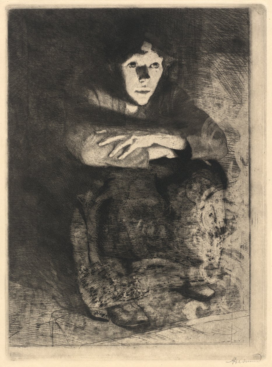 在Embers Dans les cendres, 1887年。 作者 保罗·阿尔伯特·贝斯纳德
