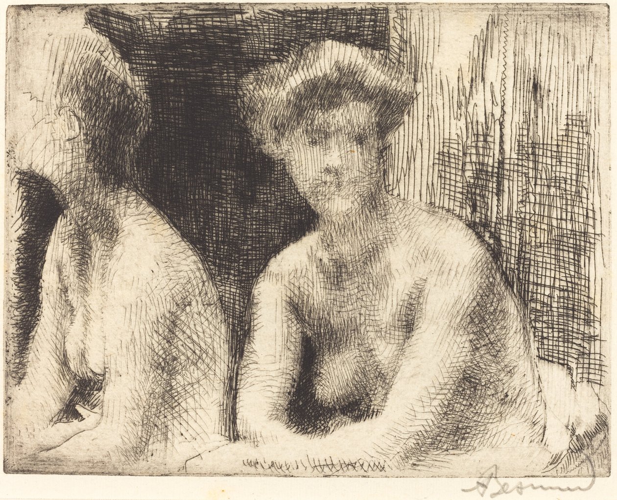 望远镜旁的裸体女人 Femme Nue Auprès d