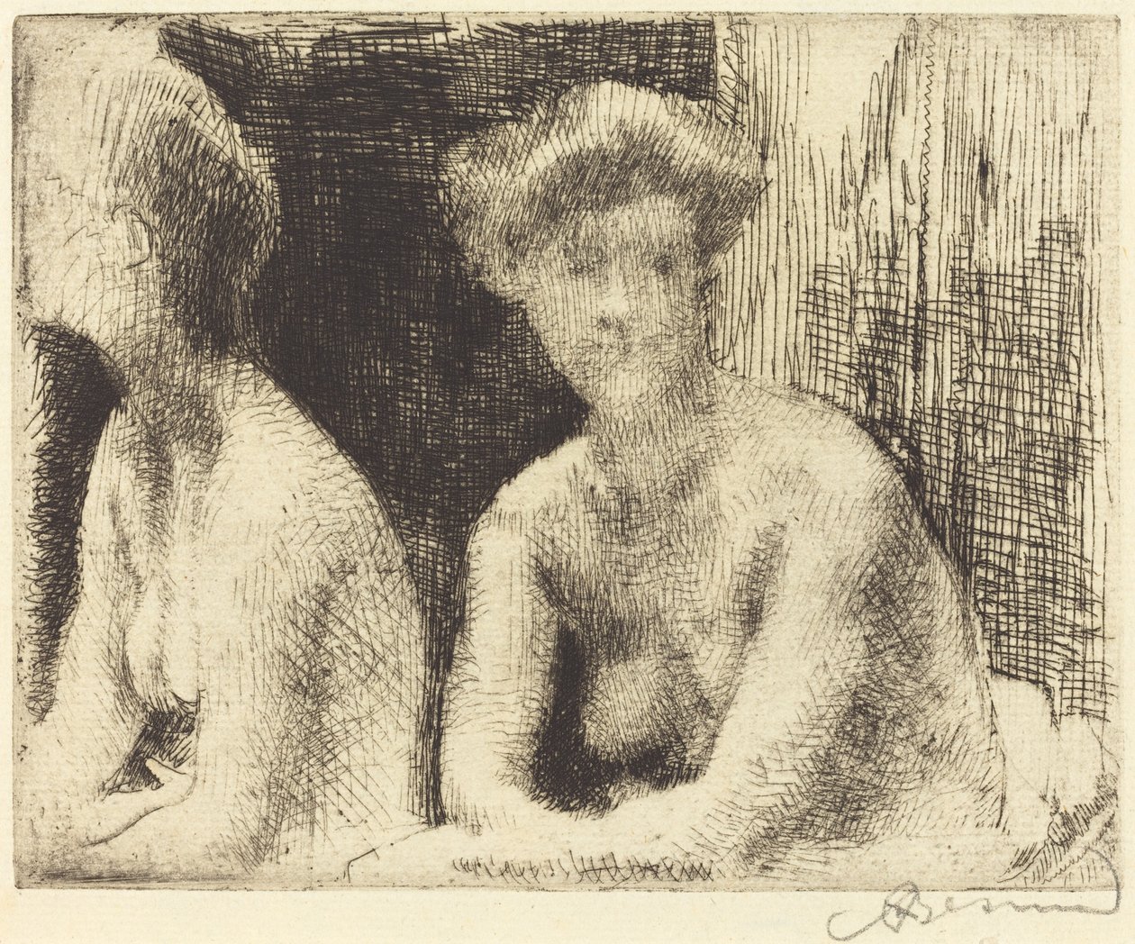 望远镜旁的裸体女人 Femme Nue Auprès d