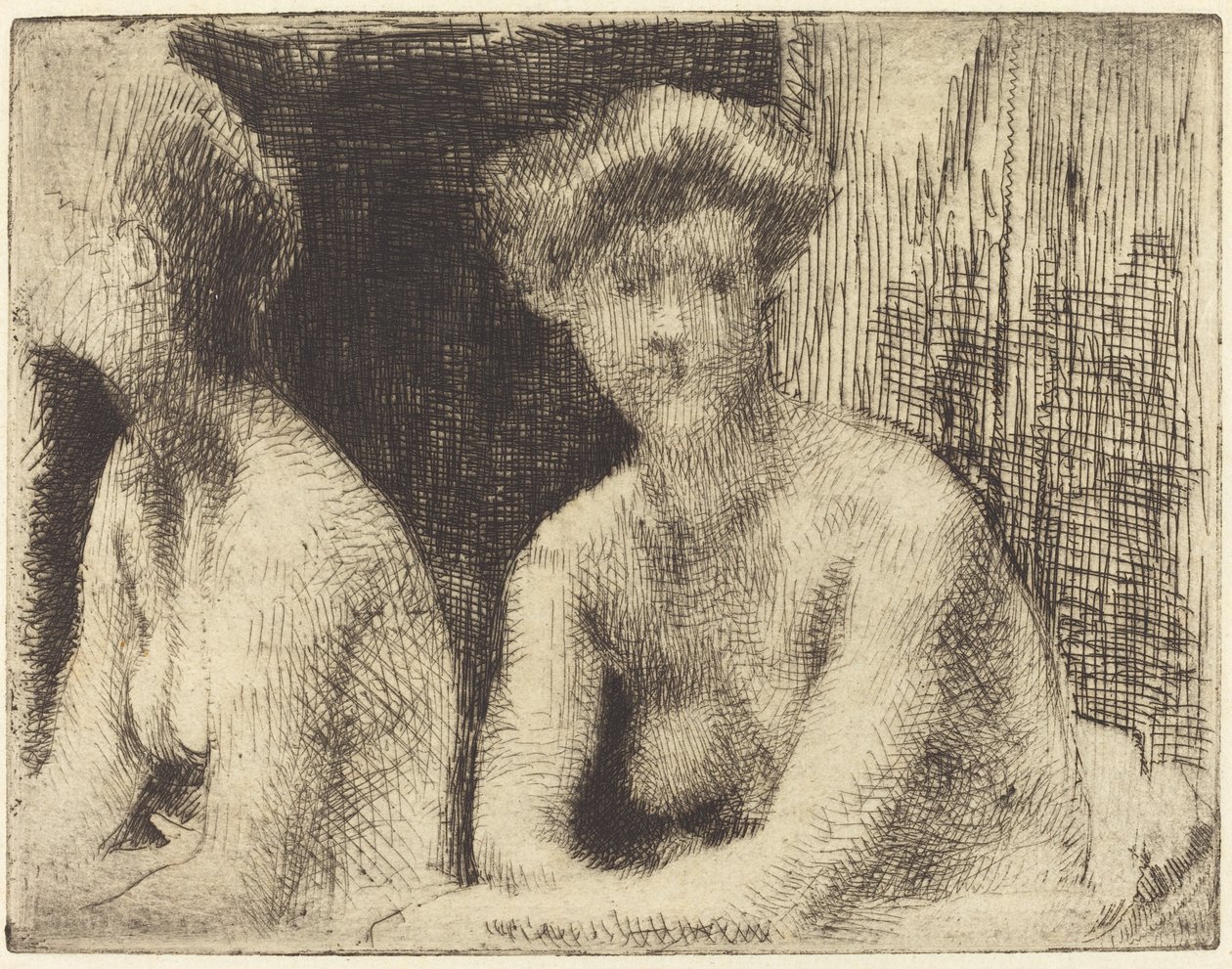 望远镜旁的裸体女人 Femme Nue Auprès d