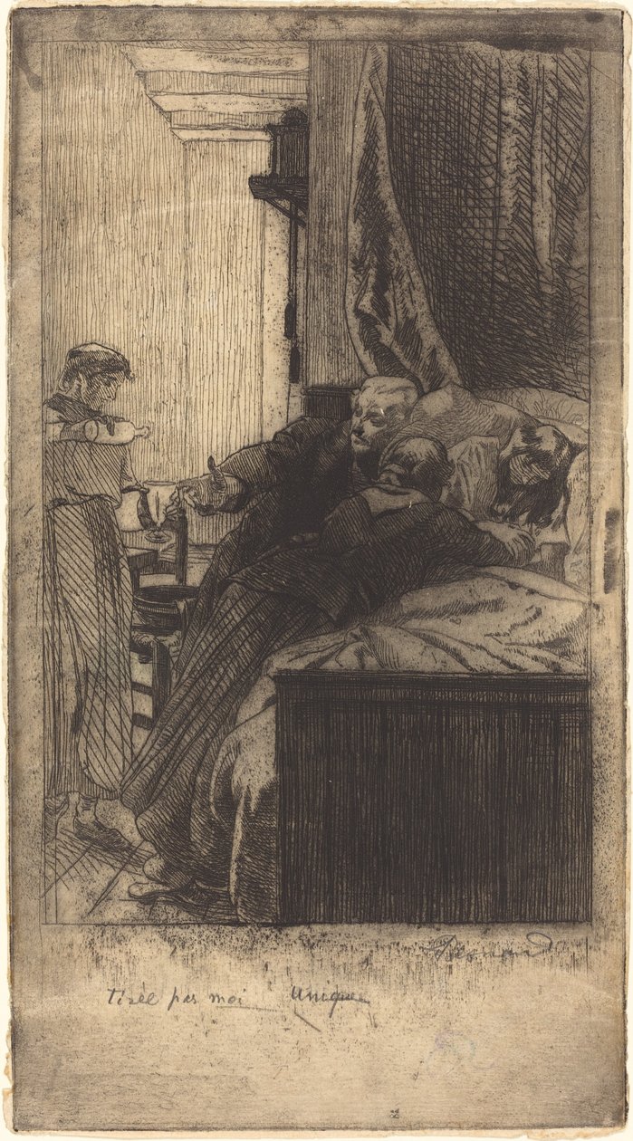 La Maladie病症, 1884年。 作者 保罗·阿尔伯特·贝斯纳德