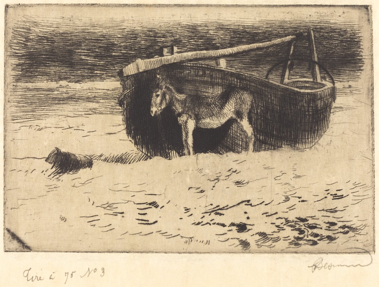Berck的小毛驴 Un petit ane à Berck, 1897. 作者 保罗·阿尔伯特·贝斯纳德