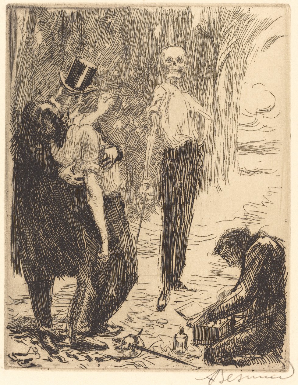 决斗 Le duel, 1900. 作者 保罗·阿尔伯特·贝斯纳德