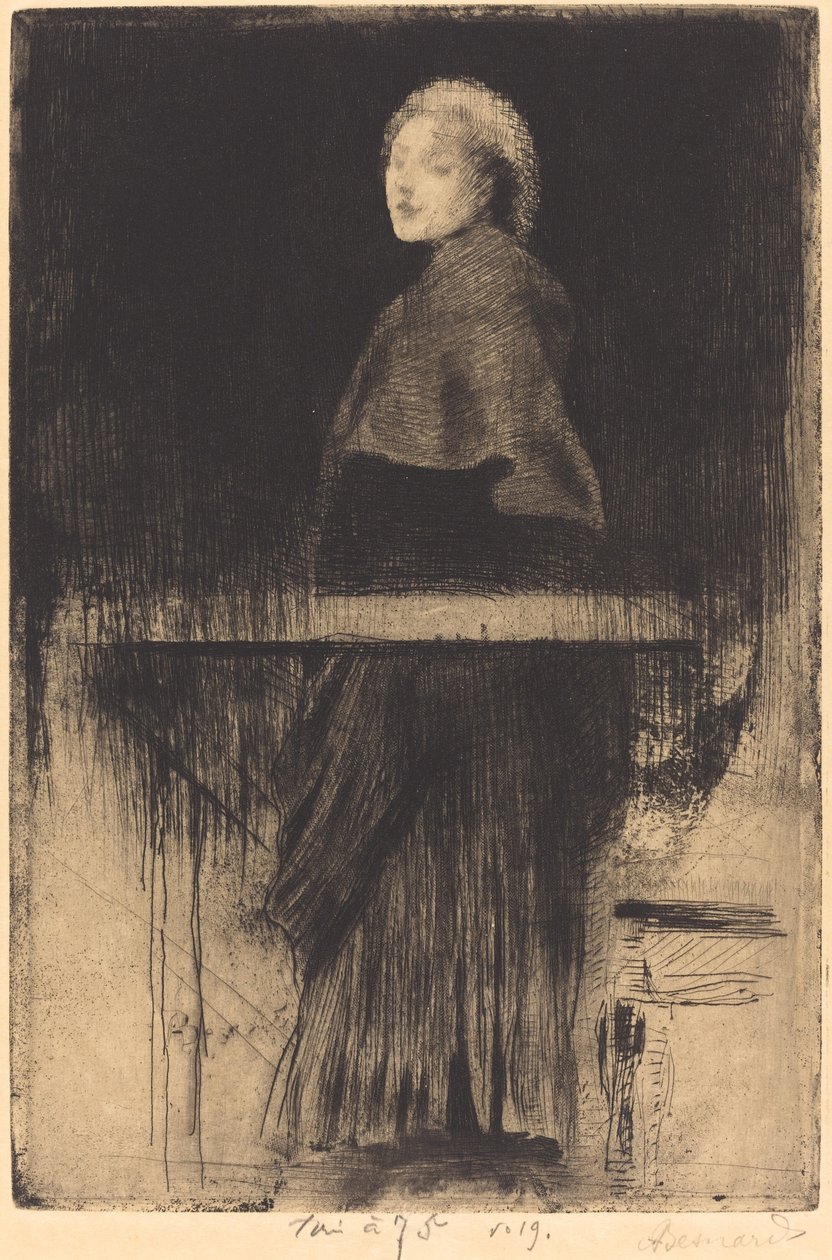 戴海角的女人 La Femme à la Pelerine, 1889年。 作者 保罗·阿尔伯特·贝斯纳德