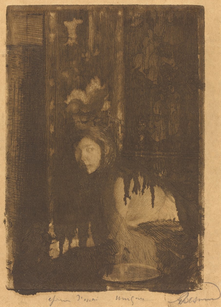 拿着花瓶的女人 La femme au vase, 1894. 作者 保罗·阿尔伯特·贝斯纳德