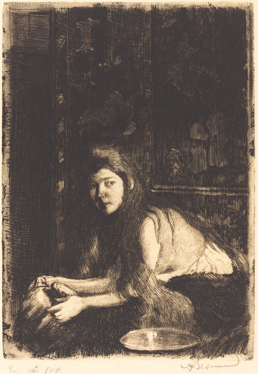 拿着花瓶的女人 La femme au vase, 1894. 作者 保罗·阿尔伯特·贝斯纳德