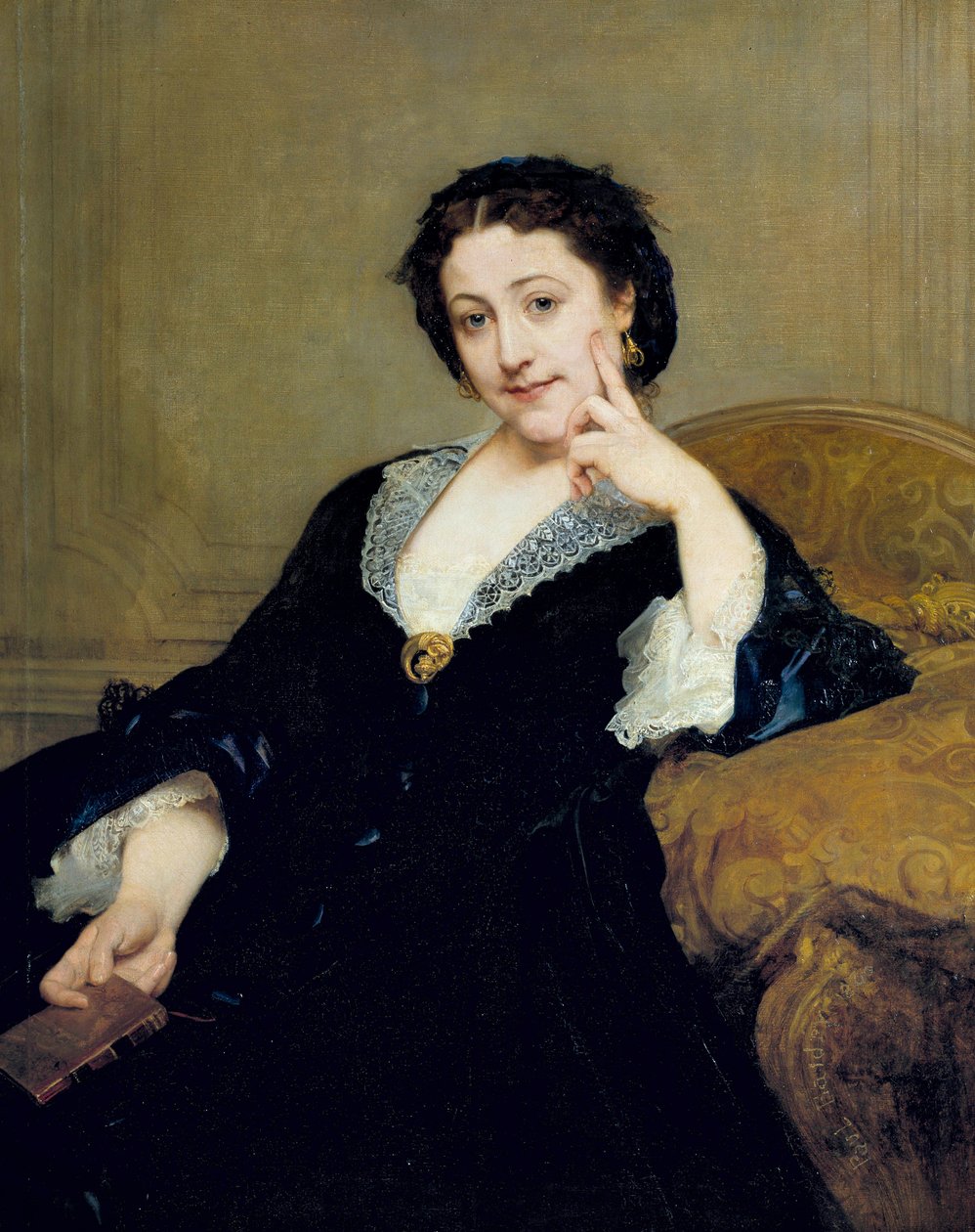 Portrait of Madeleine Brohan (1833-1900) from the Comedie Francaise Painting by Paul Baudry (1828-1885) 1860 Sun. 1,06 x 0,84 m Paris, musee d