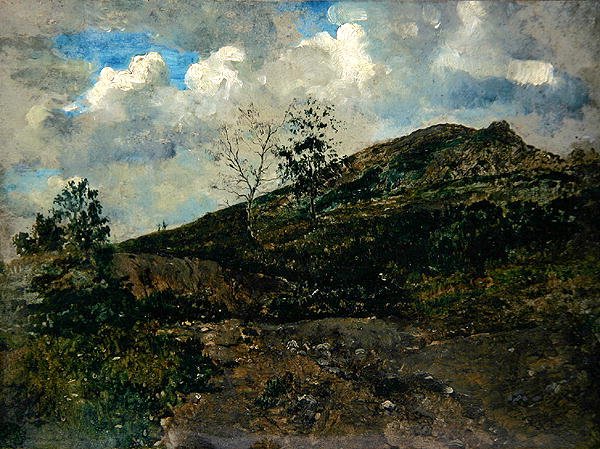 Horselberg（纸和卡片上的油画） 作者 保罗·鲍姆