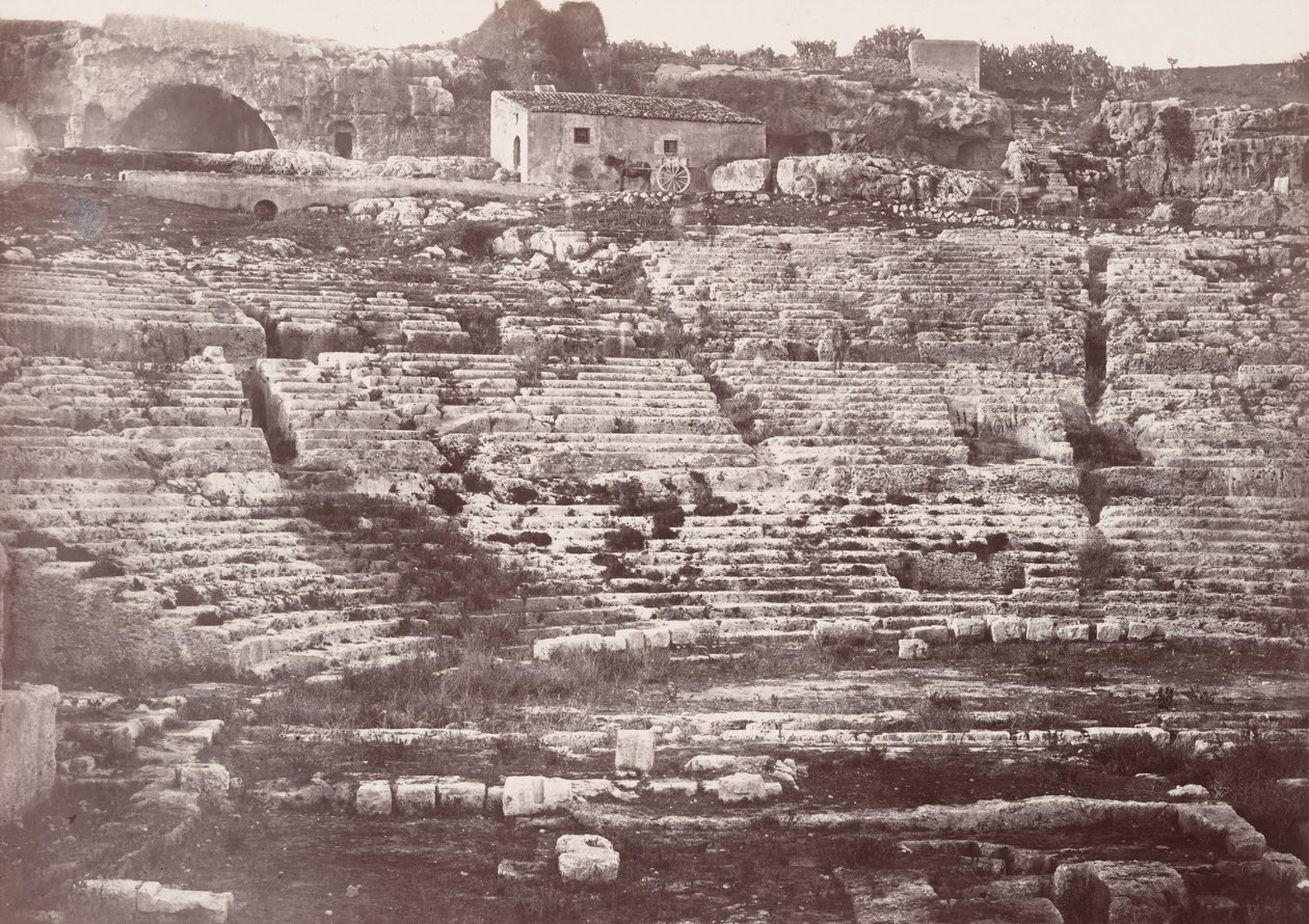 锡拉库扎圆形剧场，1865 年（照片 作者 保罗·伯蒂尔