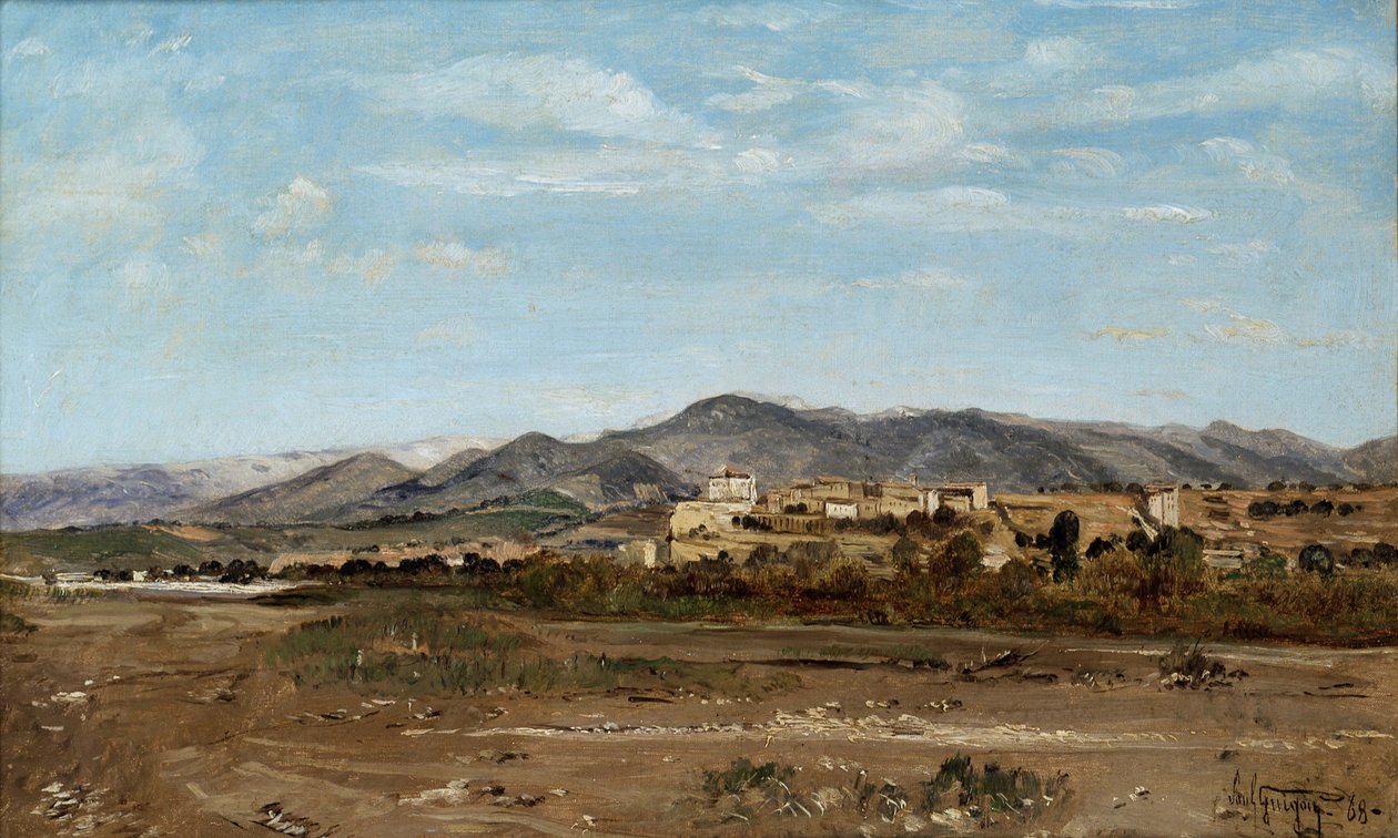 劳伦斯村，位于沃特鲁斯河畔的Durance河畔，1868年 作者 保罗·卡米尔·圭古