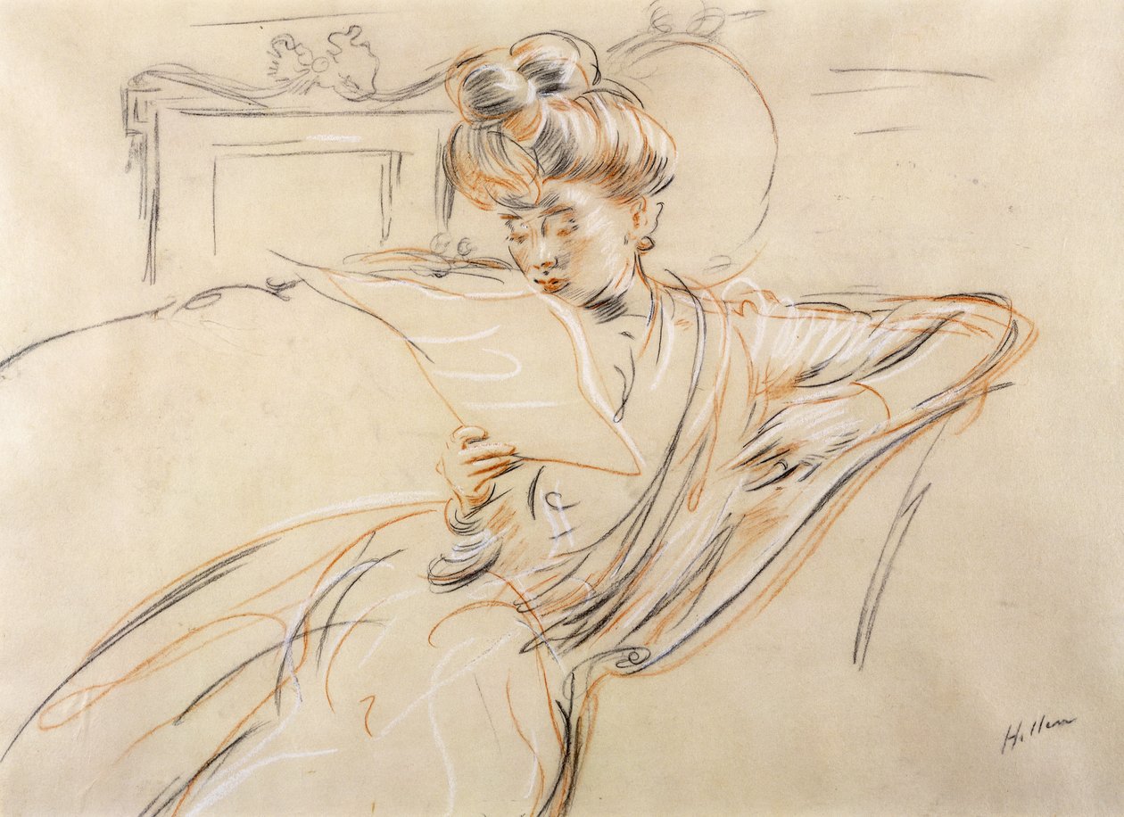 Helleu女士，雷丁， 作者 保罗·塞萨尔·Helleu