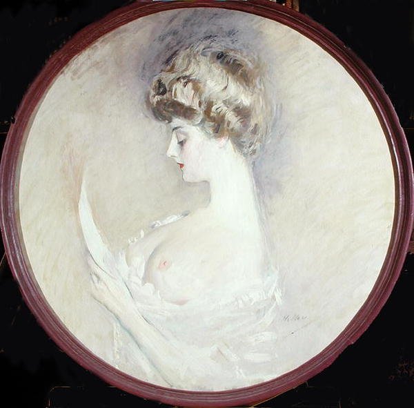 Marthe Letellier（布面油画） 作者 保罗·塞萨尔·Helleu